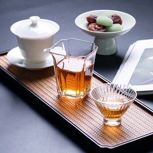 匀杯透明茶道配件 四合玻璃公道杯j耐热高硼硅茶海家用分茶器日式