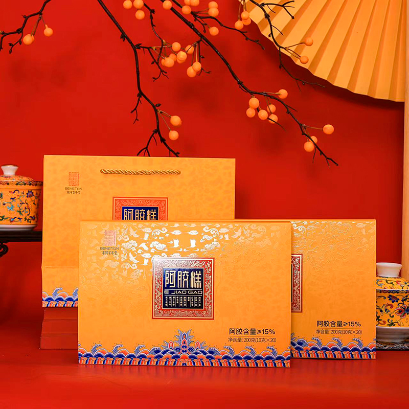 百年堂阿胶糕正品滋补养生即食驴皮阿胶固元膏糕礼品盒装200克/盒
