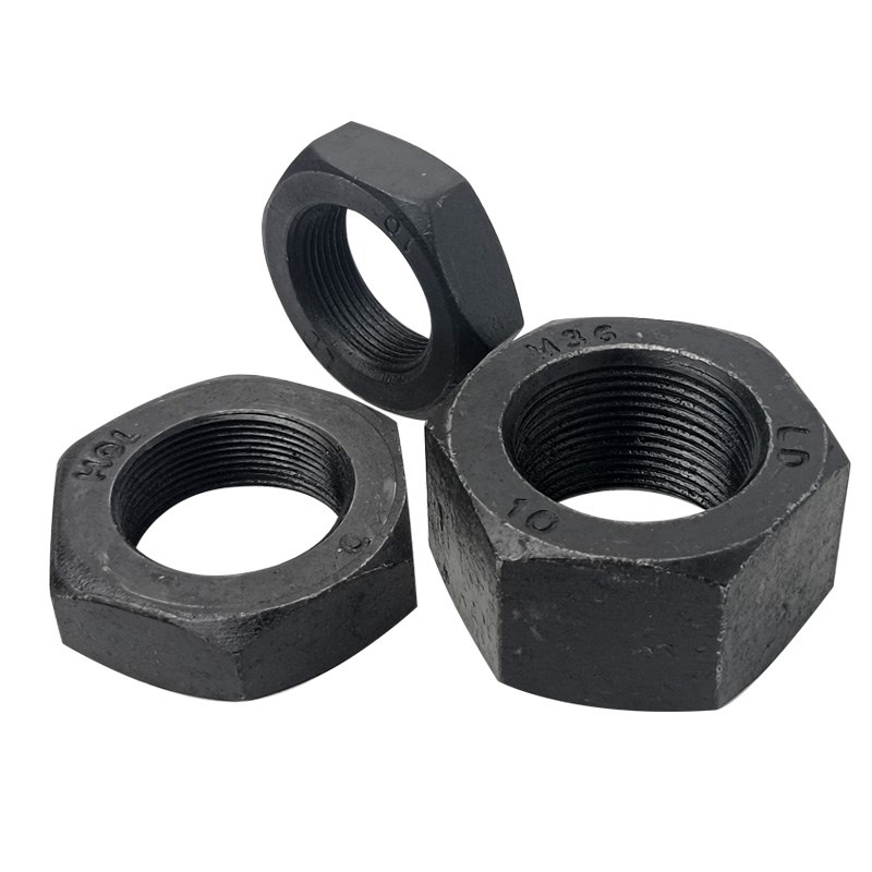 8级细牙六角薄螺母GB6173发黑薄螺帽M14M16M18M2L0-M36*1.5M28*1.