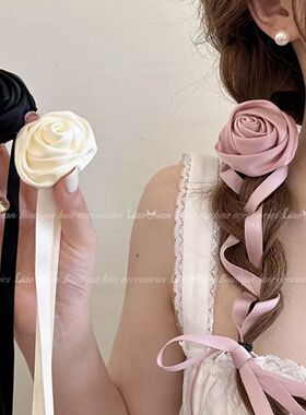 山茶藤蔓~2025新款高级感发饰超仙飘逸丝带绑发夏季少女编发头绳