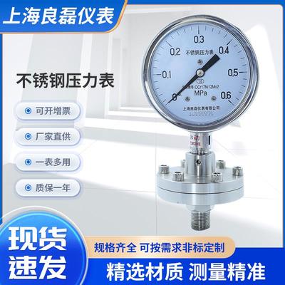 Y100BF-ML不锈钢隔膜压力表螺纹 /法兰压力表 膜片DN25 DN50 四氟