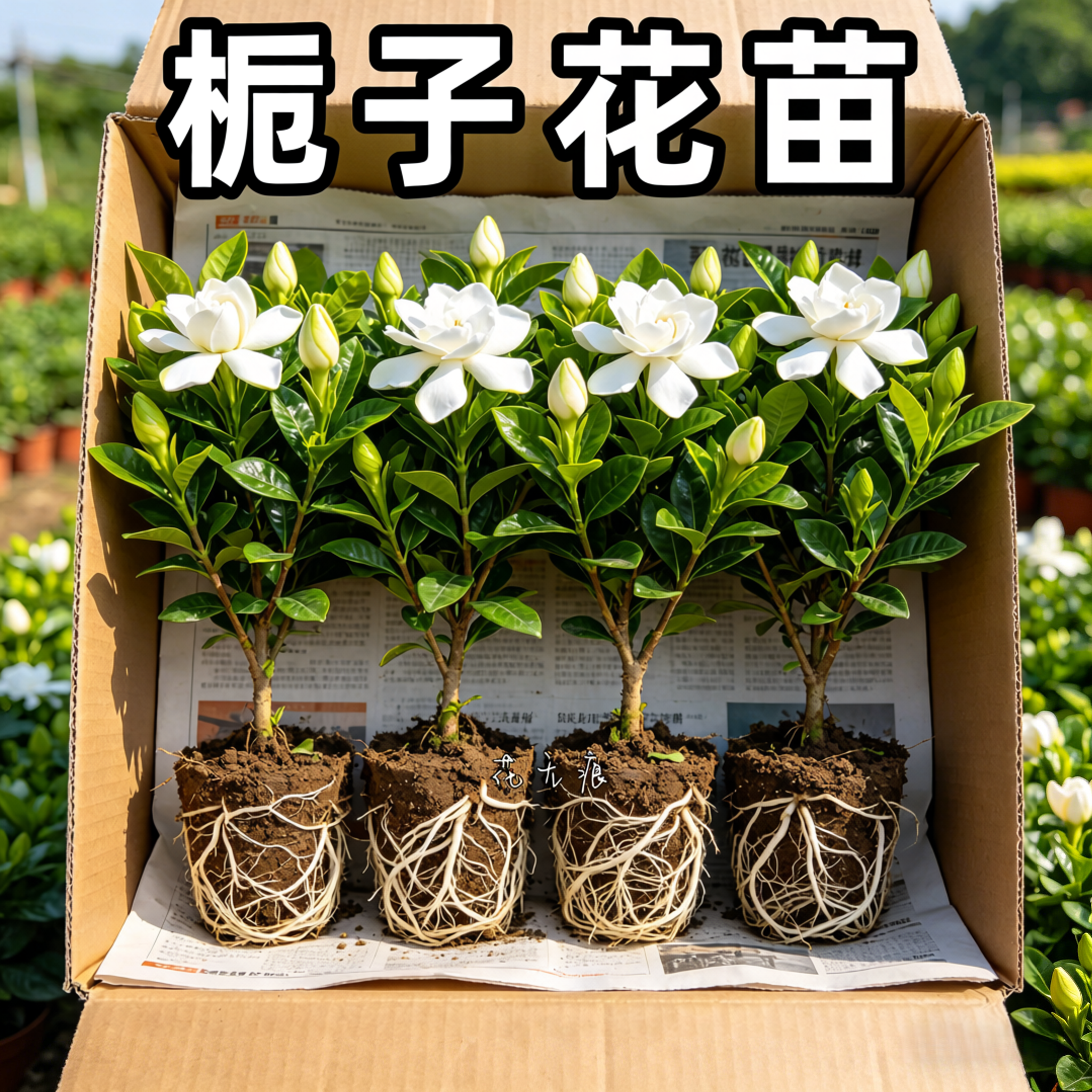 栀子花水培盆栽带苞浓香好养