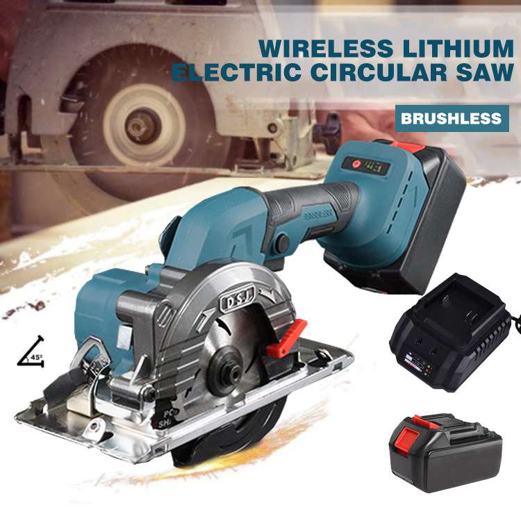 无刷款锂电充电式无线木工电圆锯家用手持木工锯手提电锯无线