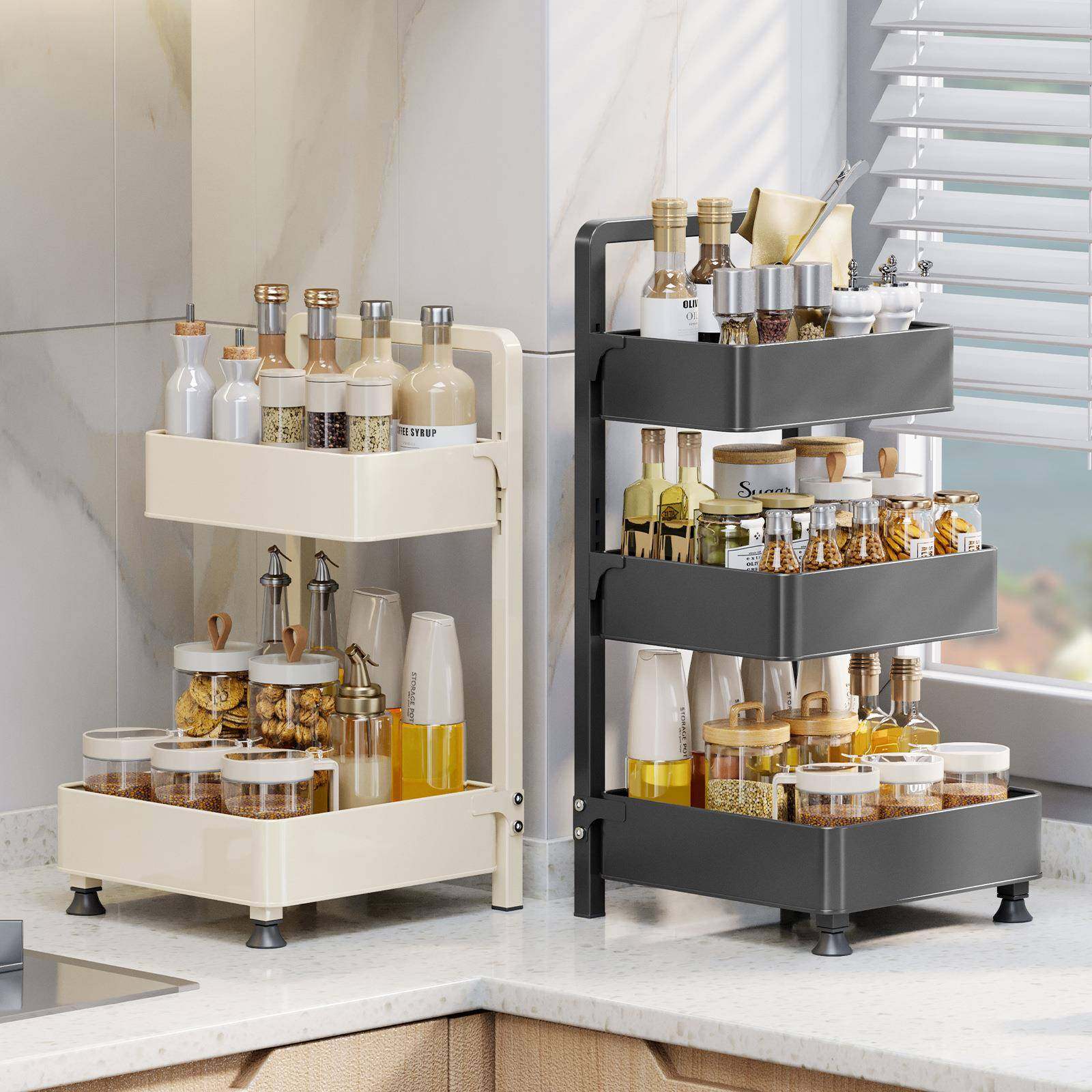 厨房调味瓶置物架家用多功能多层台面调料品家居调味料收纳架,纺织面料/辅料/配套,纺织机械配件,淘宝优惠券,粉丝福利购,淘宝优惠卷
