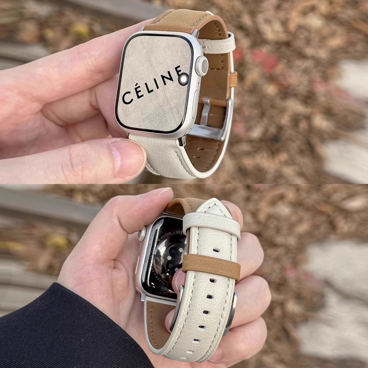 小羊皮荣耀手表5/4表带运动男女watch腕带高级新款真皮质原装适用