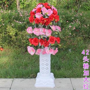 新款42头路引花 婚庆罗马柱路引塑料罗马柱 婚礼花柱开业庆典花篮