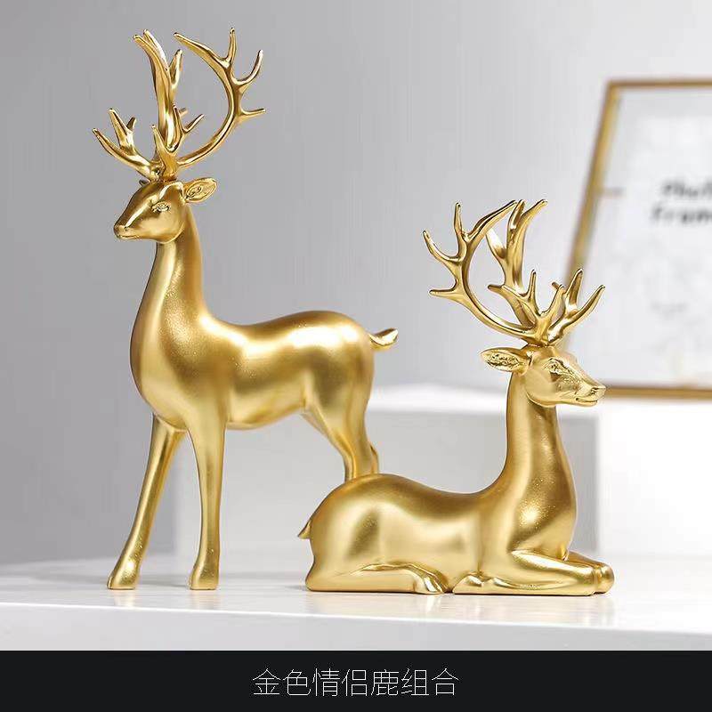 高档金鹿摆件欧式金色麋鹿创意酒柜家居客厅电视柜玄关现代家居,家居饰品,装饰摆件,淘宝优惠券,粉丝福利购,淘宝优惠卷