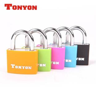TONYON钥匙挂锁行李锁箱包锁彩色学生柜子抽屉锁铝挂锁K2402-40