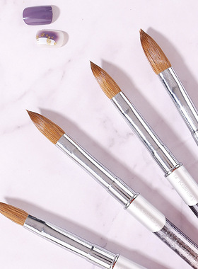 美甲水晶笔貂毛刷99.99kolinky指甲刷nail bruh