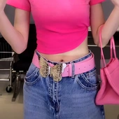 装 辣妹百搭牛仔裤 饰连衣裙腰封 新款 宋妍霏同款