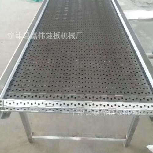 来图定制不锈钢输送机链板食品药材清洗烘干输送带不锈钢板式链