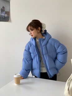 冬季新国标90白鸭绒云朵泡芙短款连帽设计下摆可收口羽绒服减龄