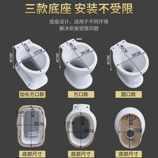 农村改厕直通家用旱便旱厕蹲坑蹲便器改坐便器两用老年人陶瓷马桶