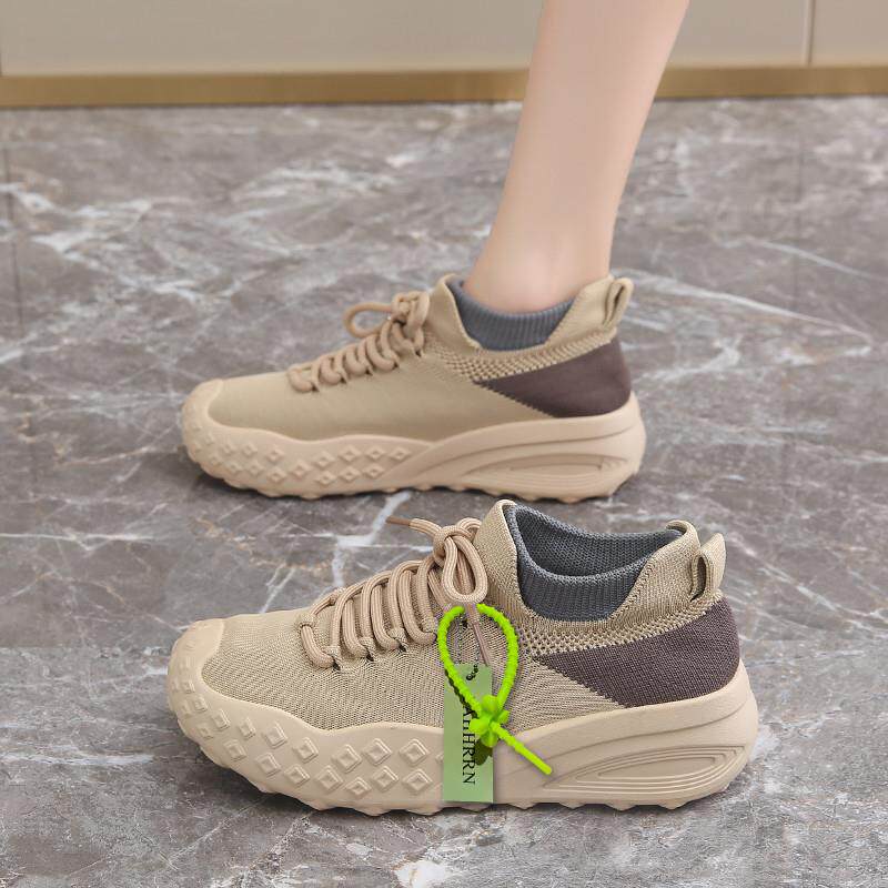 新品踩屎感飞织袜子鞋女20