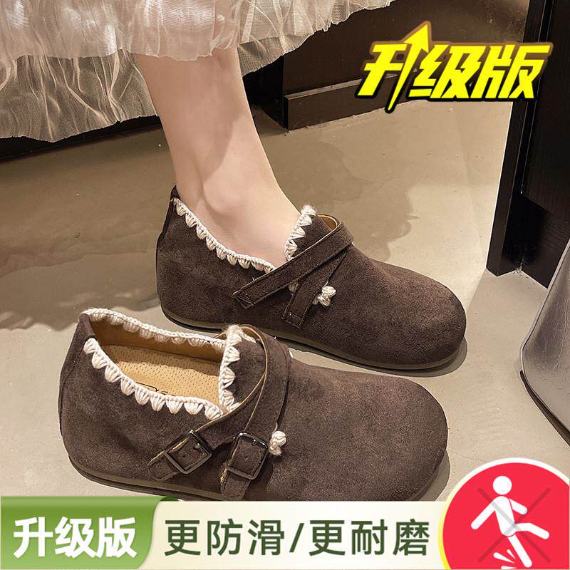 新品厚底内增高超火一脚蹬勃肯鞋女款春季2026新款休闲全包配裙子