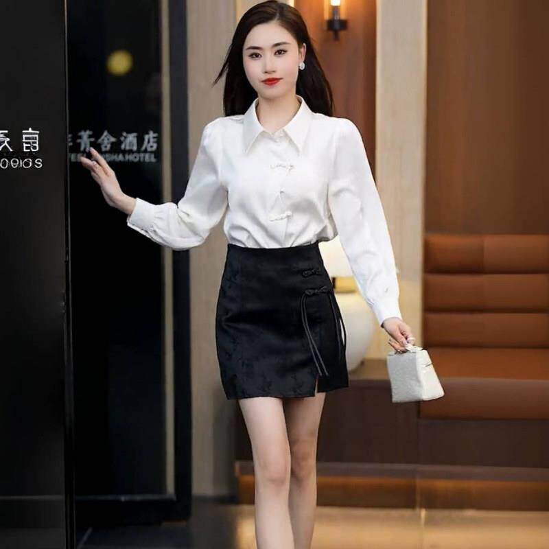 推荐新中式衬衫女复古盘扣衬衣2026秋装新款高级感上衣百搭国风半