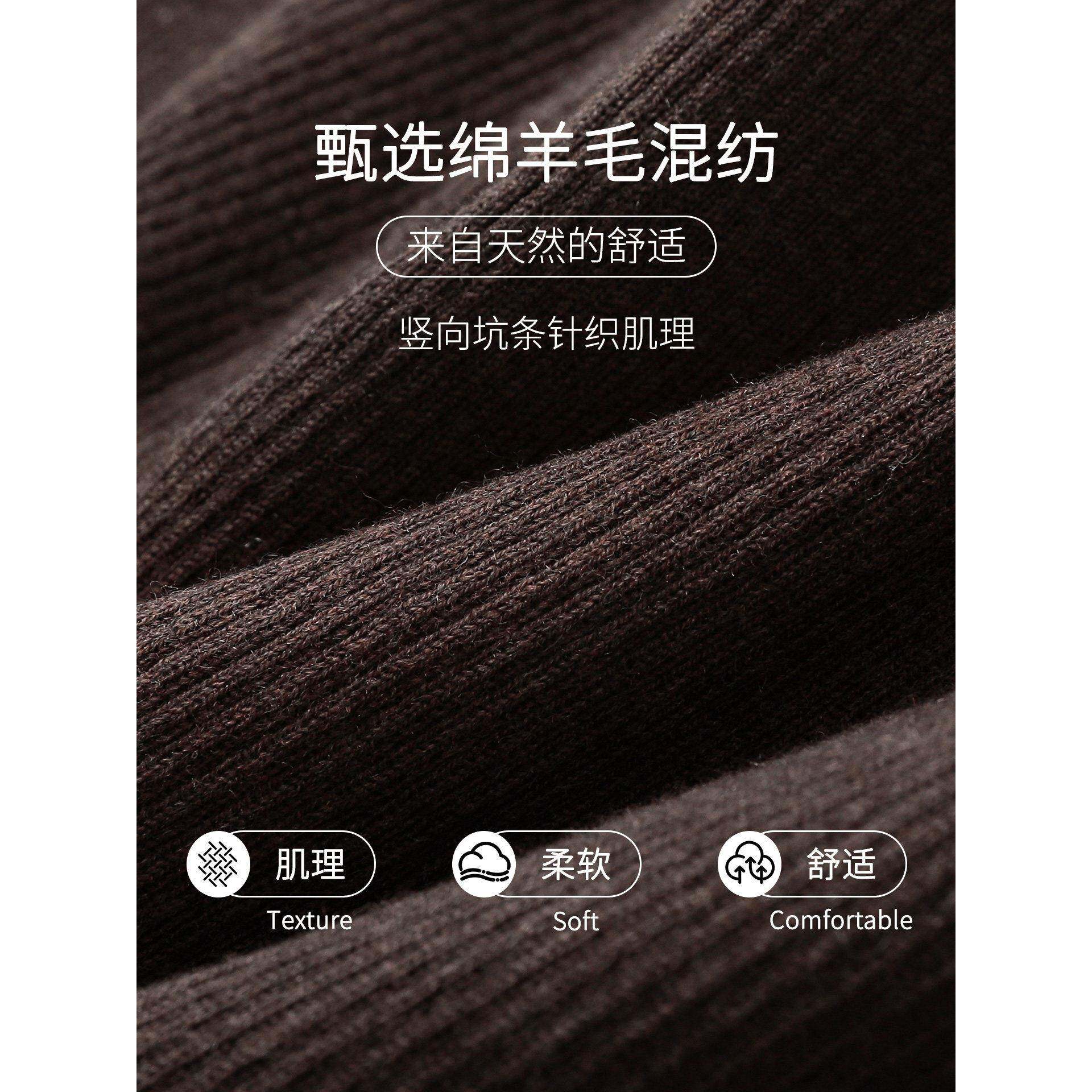 推荐今年流行的爆款女装翻领长袖针织t恤秋冬季内搭打底衫设计感
