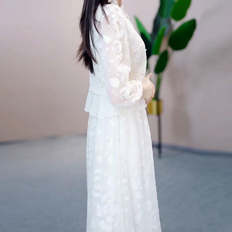 推荐小香风假两件气质连衣裙女2026秋季新款妈妈装洋气减龄中长款
