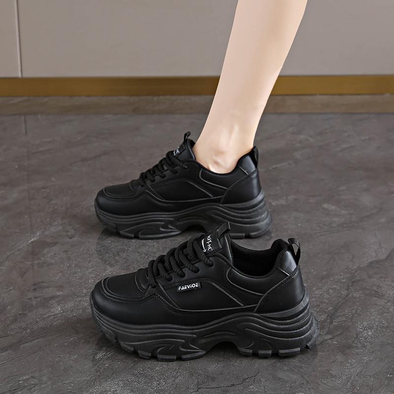 新品真皮老爹鞋子女款2025