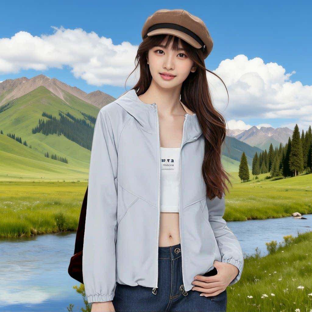 推荐春秋短款女外套2026新款薄款连帽休闲宽松长袖夹克轻便洋气冲