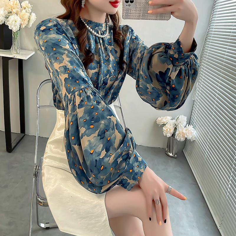 推荐胖MM法式小资衬衫蓝色