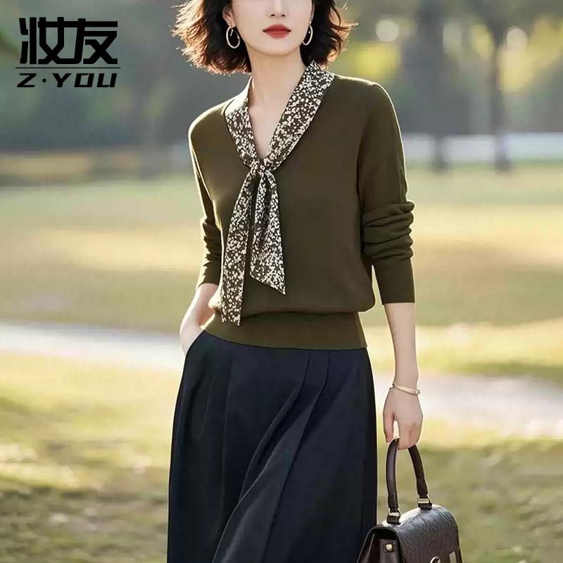 推荐针织衫配半身裙子一整套女士上衣毛衣2026新款超火减龄两件套