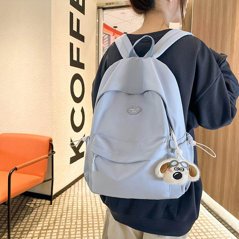新品书包女韩版初中生小学生三到六年级背包日系简约百搭大容量双