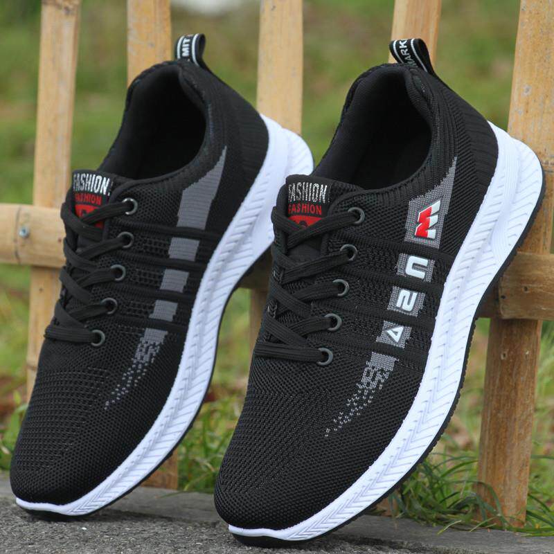 新品春秋季透气网鞋男鞋子男士休闲运动鞋软底防滑工作鞋防臭跑步