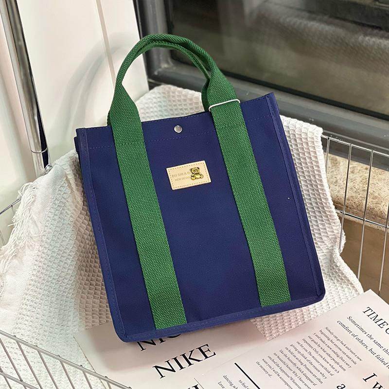 新品加厚帆布立体手提袋妈妈外出拎包小学生带饭便当袋上班手拎饭