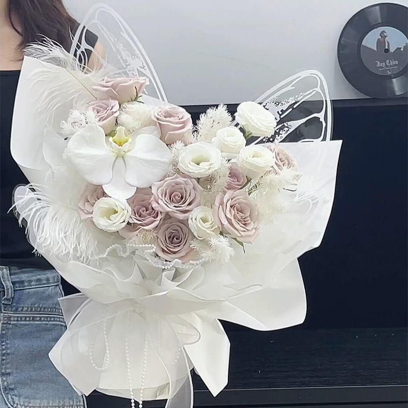 永生花蝴蝶花束送女友闺蜜