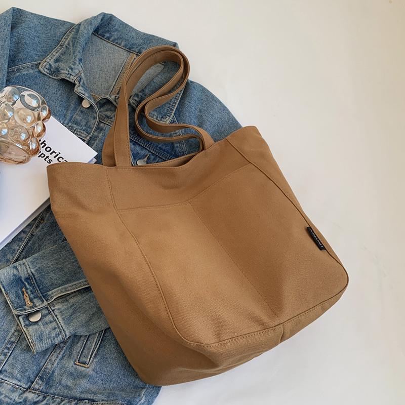 新品韩版大容量帆布托特包包女时尚外出手提购物袋休闲百搭通勤单