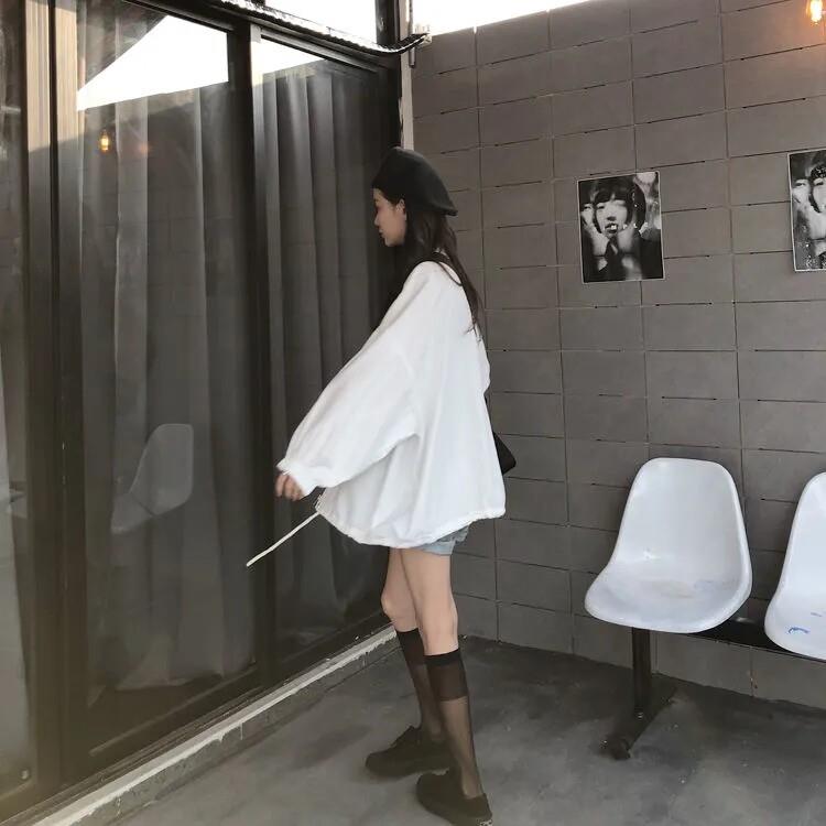 推荐白色外套棒球服女春秋2026年新款宽松韩版学生原宿bf风长袖上