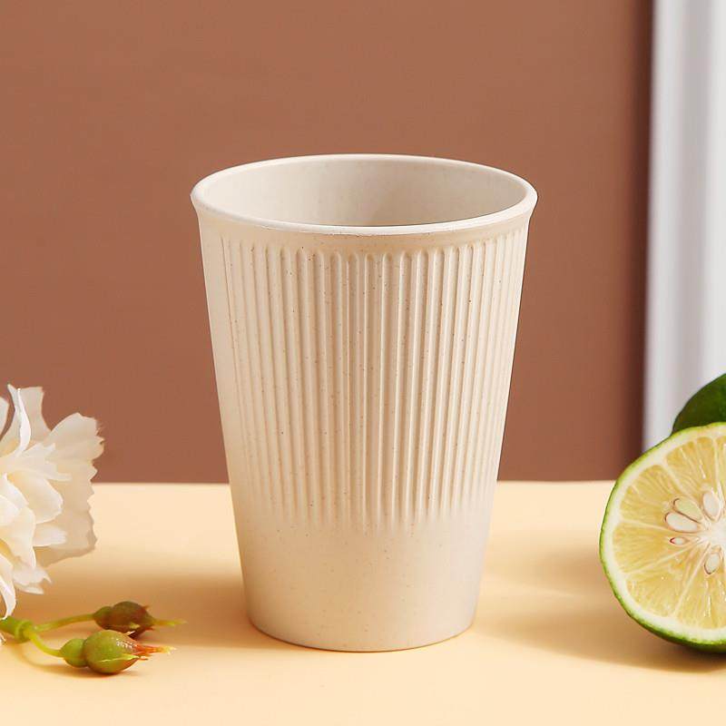 新品小麦秸秆杯子家用水杯随手杯刷牙杯茶杯简约塑料杯防烫隔热饮,餐饮具,随手杯,淘宝优惠券,粉丝福利购,淘宝优惠卷
