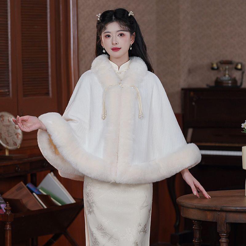 旗袍绝美披肩2025新款秋冬