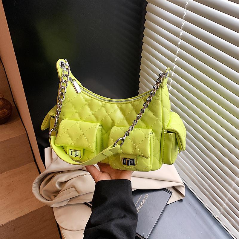 推荐小香风菱格链条时尚百