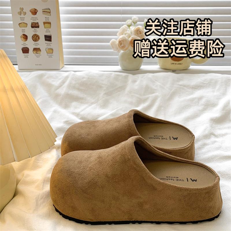 推荐复古磨砂勃肯鞋包头半