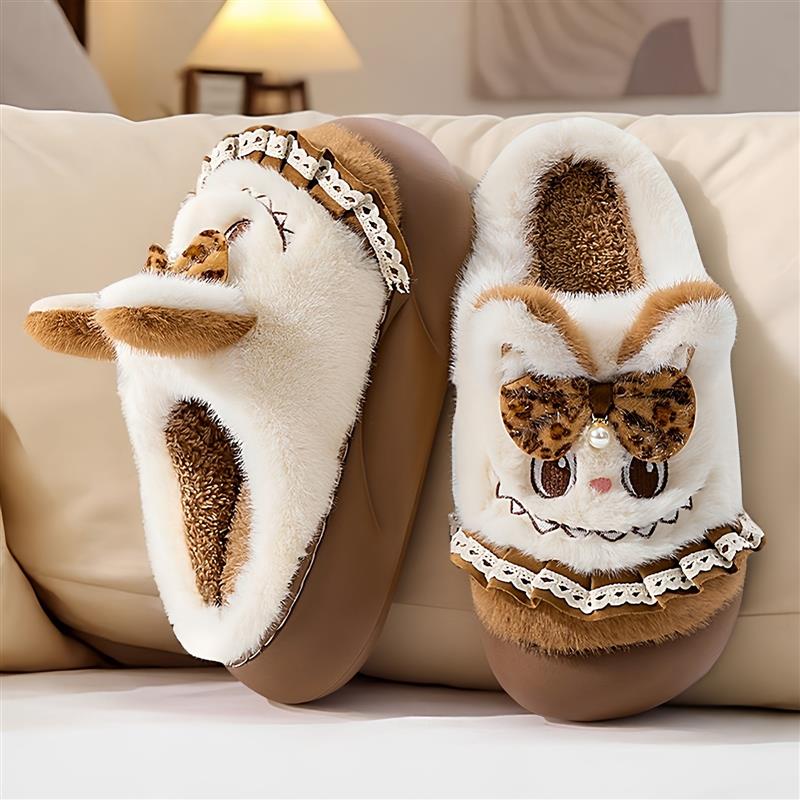 棉拖鞋女士可爱加毛绒2025