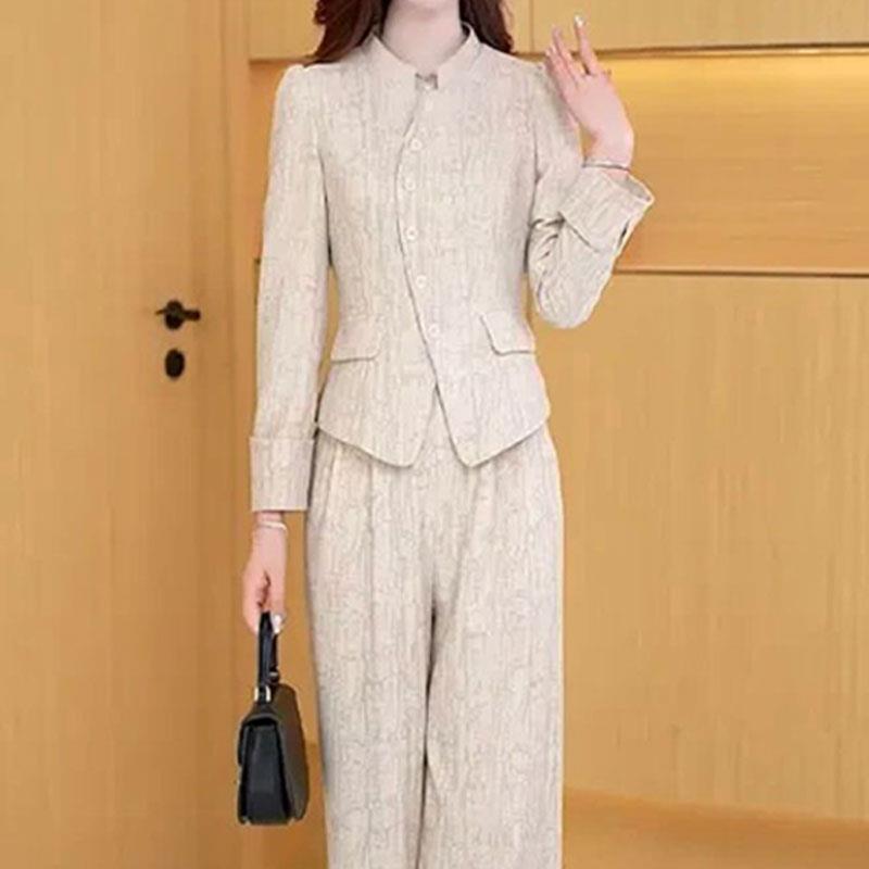 推荐阔太太端庄大气时尚套装女2026秋季新款妈妈装气质减龄裤装两