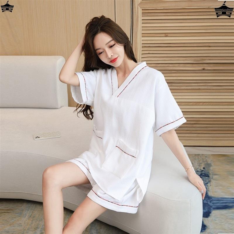 2024高档汗蒸服女纯棉桑拿