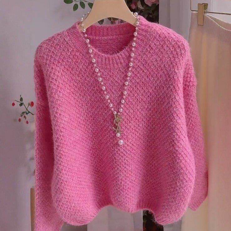 推荐甜美减龄小众高级感毛衣女时尚洋气时髦菠萝纹针织上衣2026年