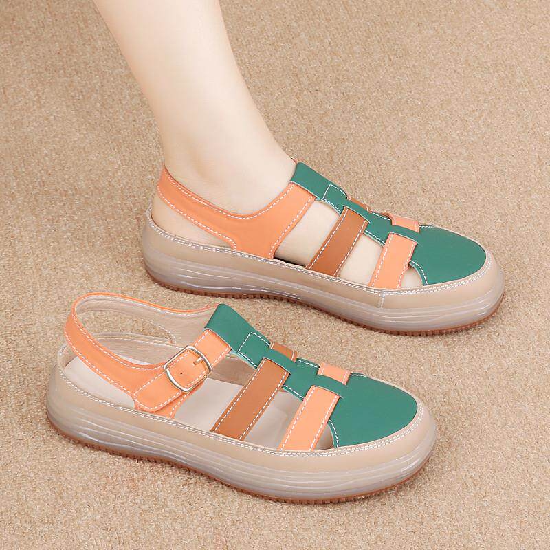 新品品牌包头罗马凉鞋女士