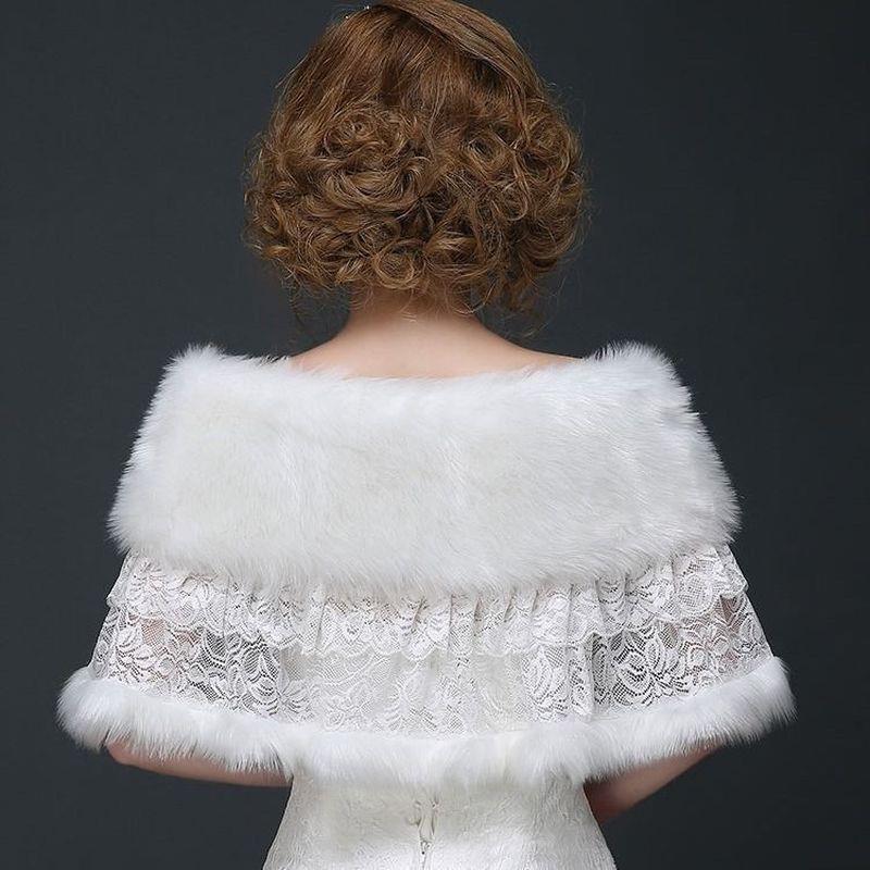 2022秋冬季新娘婚纱礼服毛