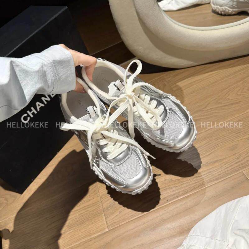 新品KeKe夏天6cm跟高小个子内增高夏季厚底薄网面透气真皮德训鞋