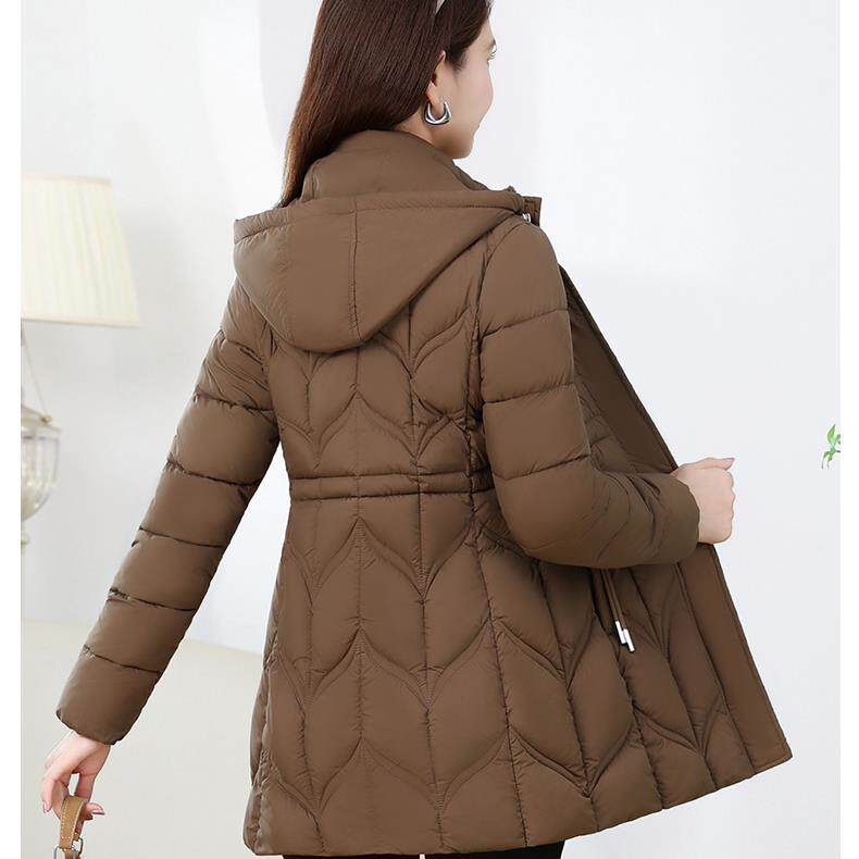 推荐冬季时尚洋气妈妈棉衣女中长款冬季加厚羽绒棉服中年棉袄外套
