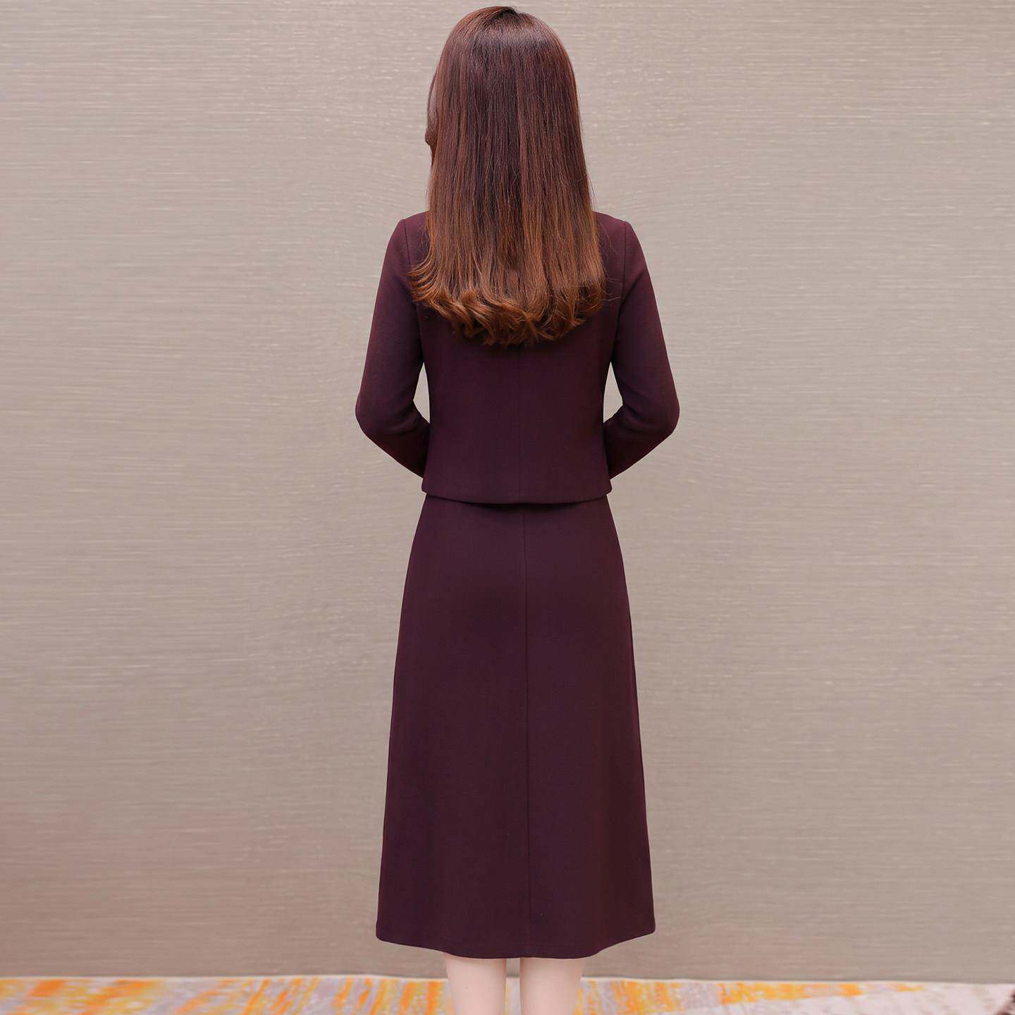 推荐小香风时尚套装女2026年秋季新款妈妈装修身百搭减龄连衣裙两