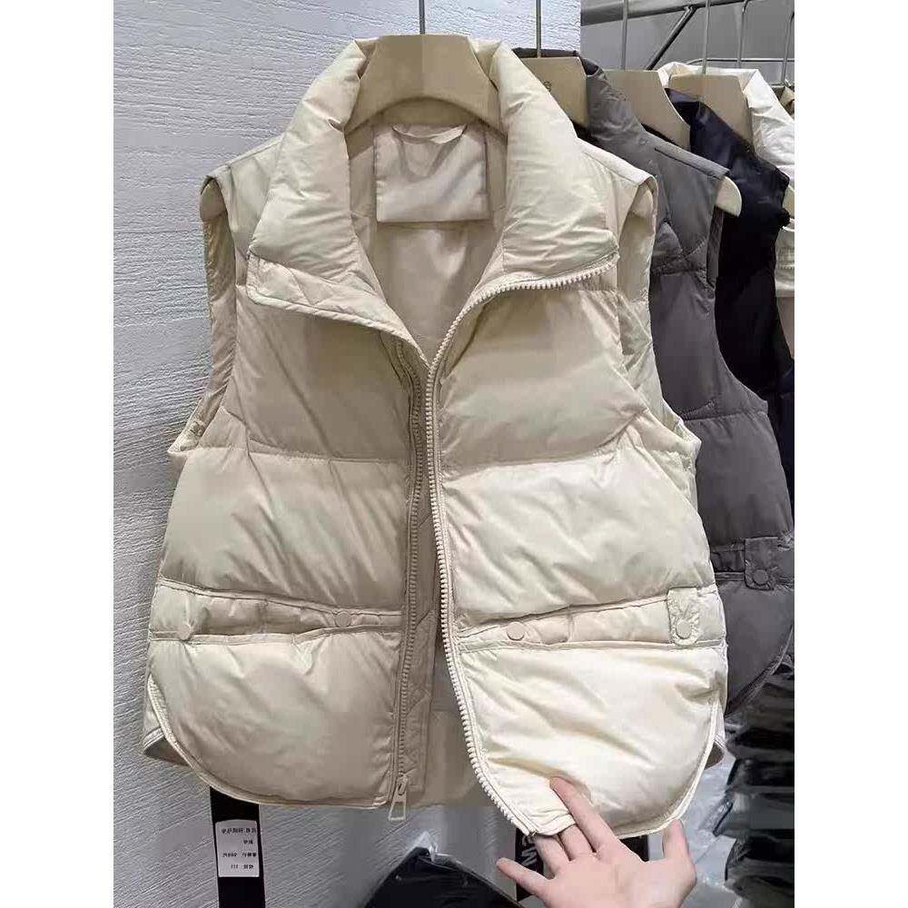 推荐羽绒棉马甲女2026秋冬新款宽松百搭背心坎肩外套衣服马夹洋气