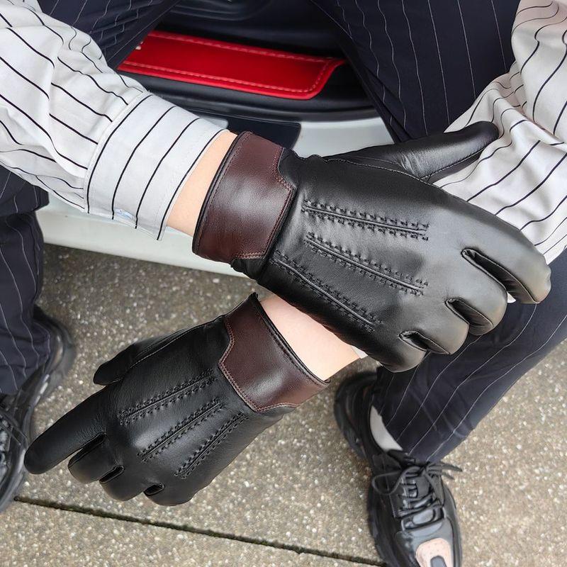 2023款双拼男士薄款头层羊