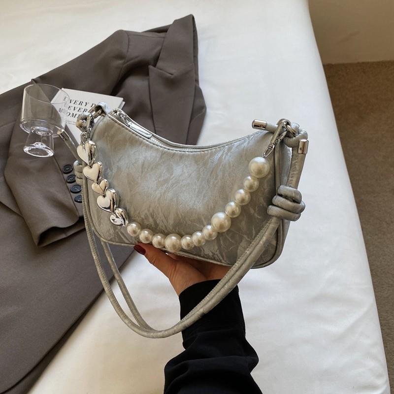 推荐腋下珍珠链条包包女20