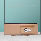 黑色无框玻璃门地锁地q弹簧钢化玻璃门锁单门双门锁钛金玫瑰金地