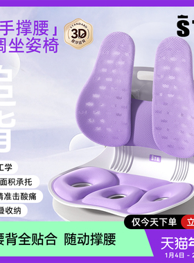 STG护腰坐垫办公室腰靠腰部支撑久坐护腰神器人体工学坐姿椅靠背